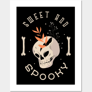 Sweet And Spooky Halloween Skull Posters and Art